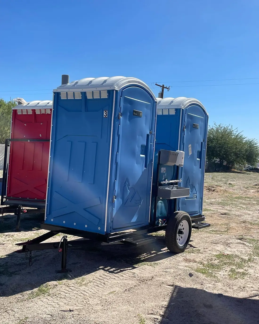 Trailer-mounted units for large sites from Clean Sanitation Pros, available for delivery to Orogrande, NM